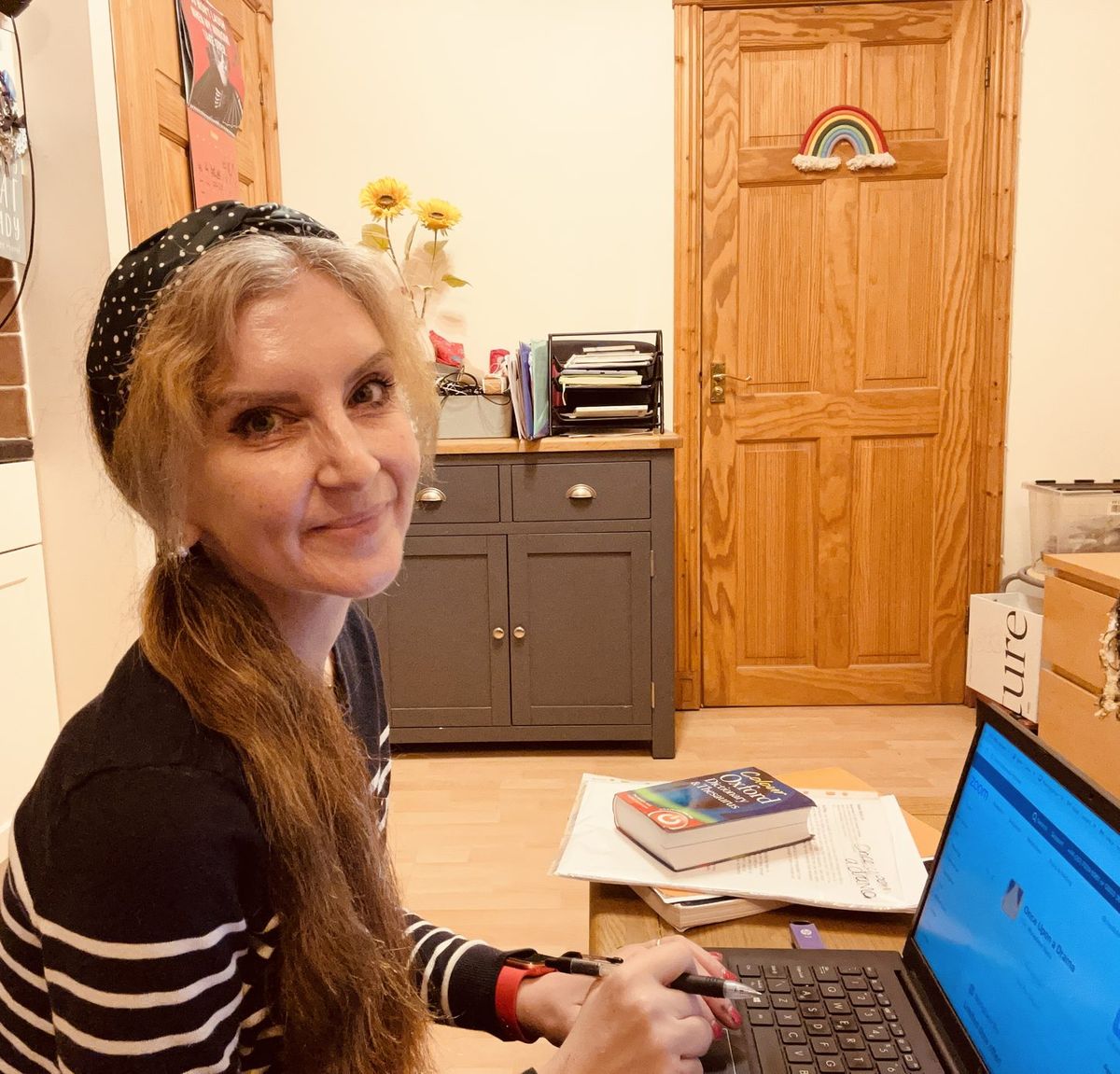 Sara, happy to be teaching