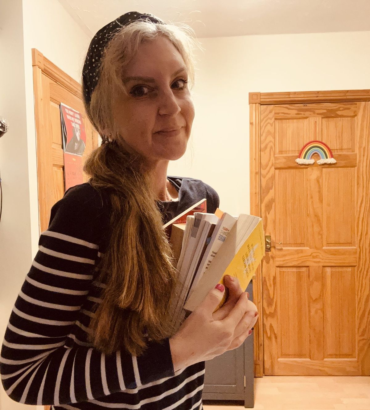 Sara, ready with stories and scripts